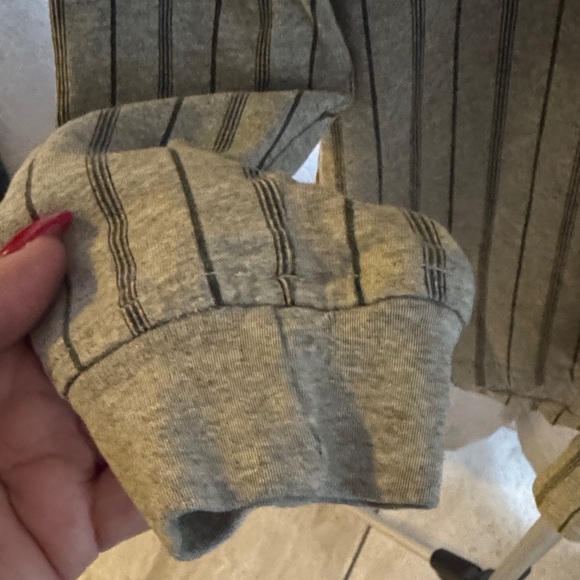 Grey and Black Striped Long Sleeve Shirt - Picture 6 of 9